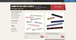 Desktop Screenshot of nametapesandlabels.com