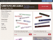 Tablet Screenshot of nametapesandlabels.com